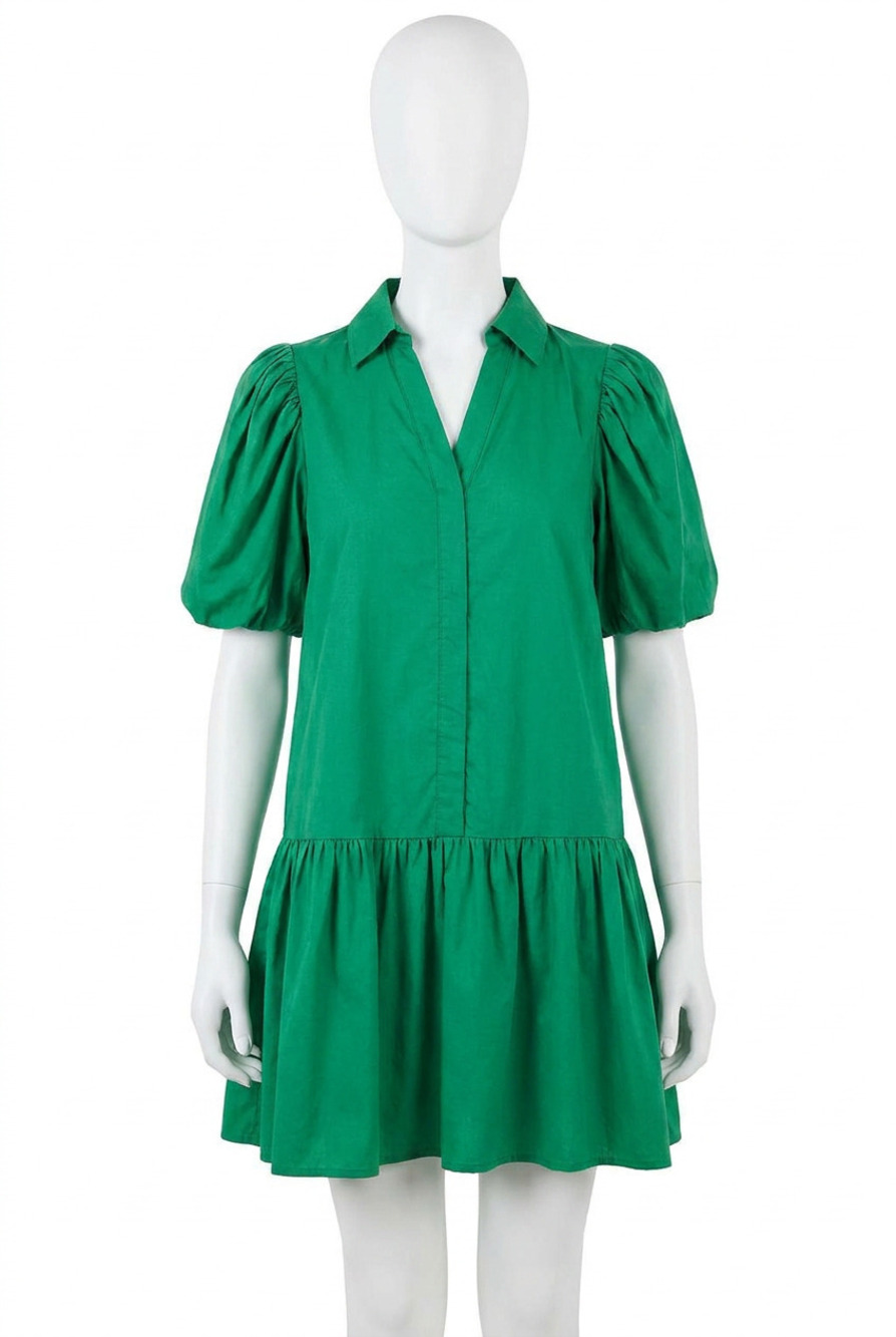 NEW PINCH lark drop waist dress in cool soft green